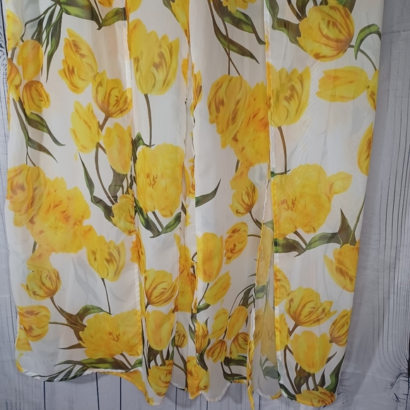 Fashion Nova She A Good One Floral Yellow and White Sheer Pants - Picture 6 of 16